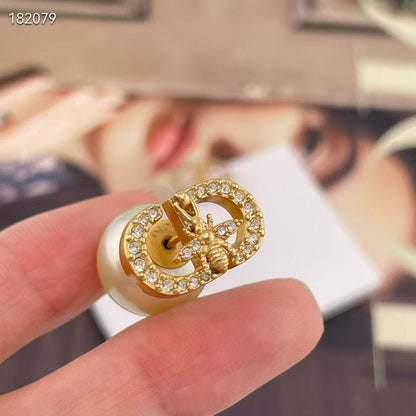 [Lume Jewels]CD Honeycomb Pearl Stud Earrings