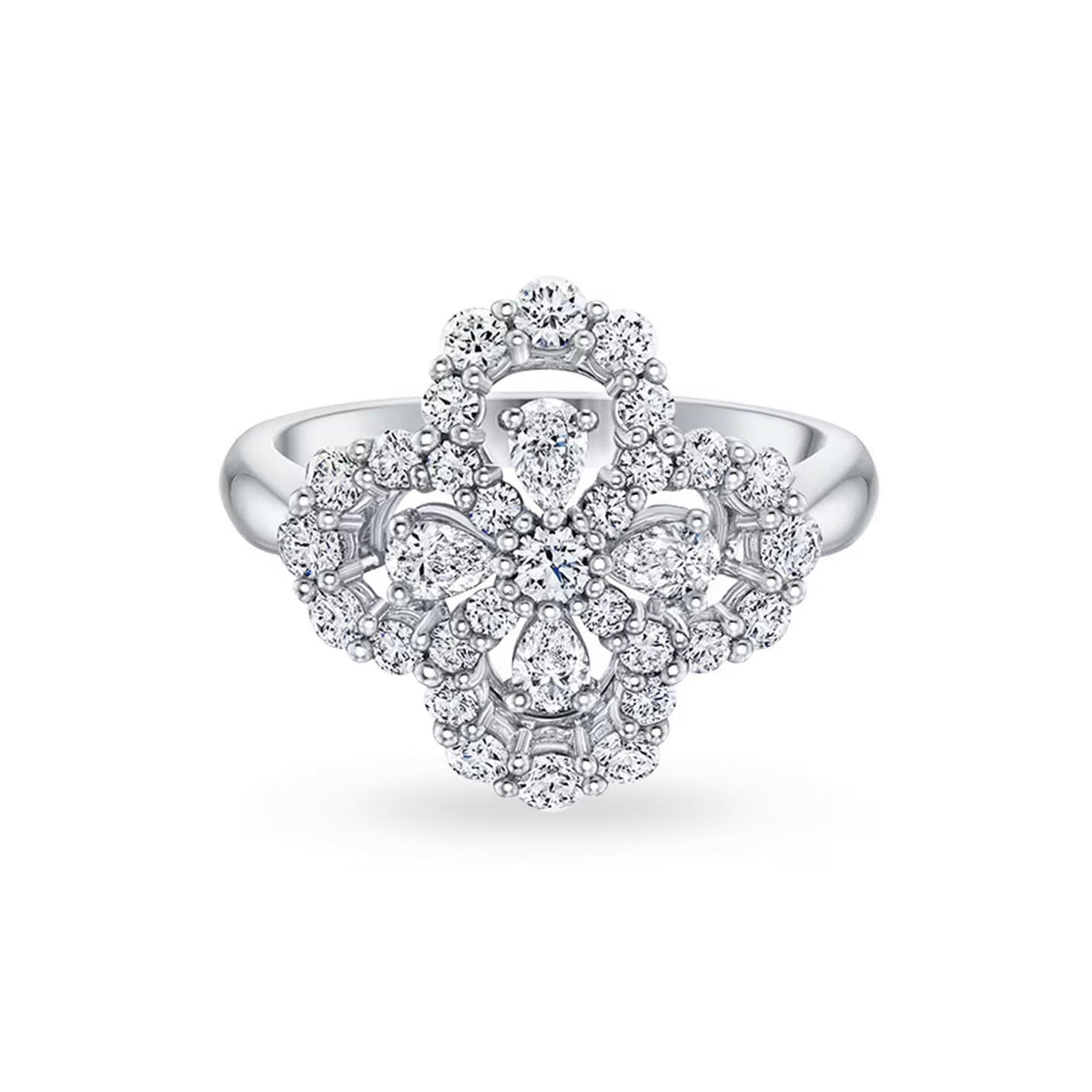 ¡®Lume Jewels¡¯LOOP RING FULL MOTIF DIAMOND 16MM SILVE