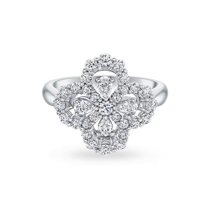 ¡®Lume Jewels¡¯LOOP RING FULL MOTIF DIAMOND 16MM SILVE