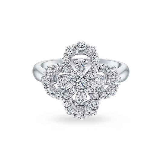 ¡®Lume Jewels¡¯LOOP RING FULL MOTIF DIAMOND 16MM SILVE