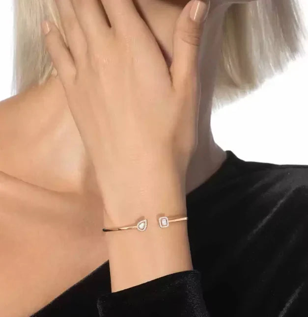 [Lume Jewels]M Delicate Double-Diamond Bracelet