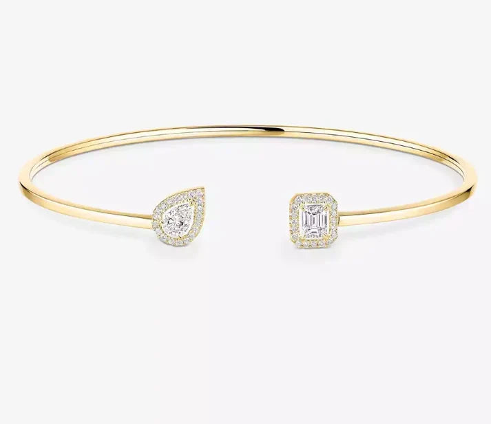 [Lume Jewels]M Delicate Double-Diamond Bracelet
