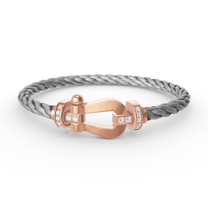 ¡®Lume Jewels¡¯FORCE LARGE HORSESHOE HALF DIAMOND BRACELET ROSE GOLD