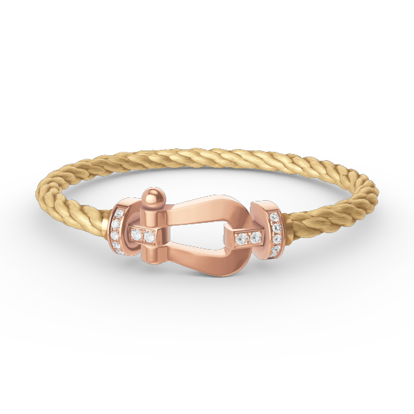 ¡®Lume Jewels¡¯FORCE LARGE HORSESHOE HALF DIAMOND BRACELET ROSE GOLD