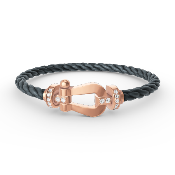 ¡®Lume Jewels¡¯FORCE LARGE HORSESHOE HALF DIAMOND BRACELET ROSE GOLD