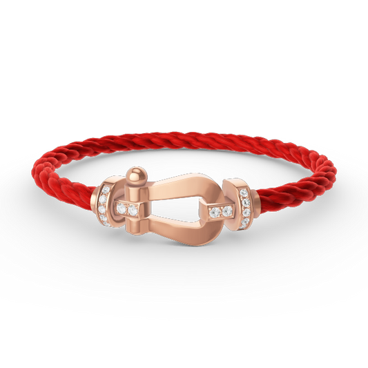 ¡®Lume Jewels¡¯FORCE LARGE HORSESHOE HALF DIAMOND BRACELET ROSE GOLD