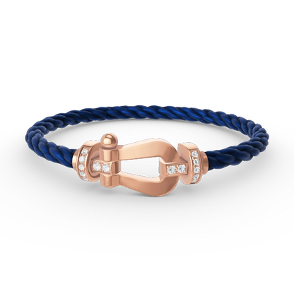 ¡®Lume Jewels¡¯FORCE LARGE HORSESHOE HALF DIAMOND BRACELET ROSE GOLD
