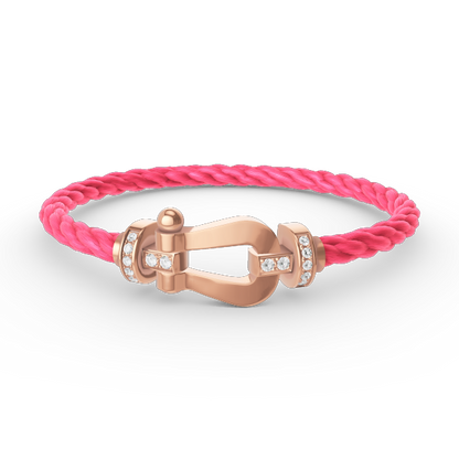 ¡®Lume Jewels¡¯FORCE LARGE HORSESHOE HALF DIAMOND BRACELET ROSE GOLD