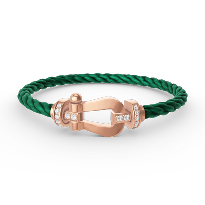¡®Lume Jewels¡¯FORCE LARGE HORSESHOE HALF DIAMOND BRACELET ROSE GOLD