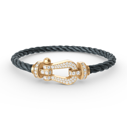 ¡®Lume Jewels¡¯FORCE LARGE HORSESHOE FULL DIAMOND BRACELET GOLD