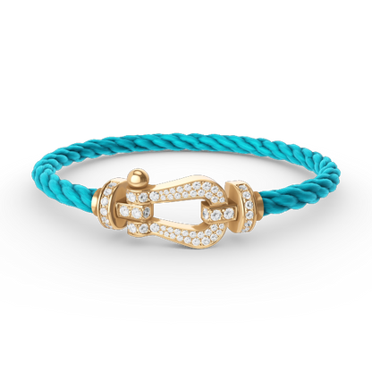 ¡®Lume Jewels¡¯FORCE LARGE HORSESHOE FULL DIAMOND BRACELET GOLD