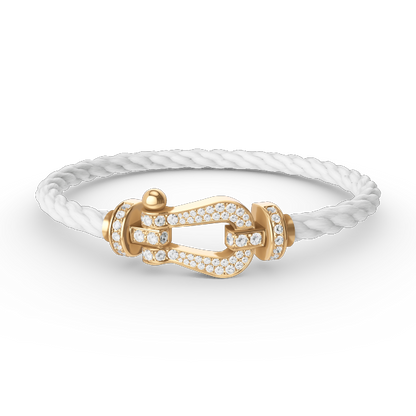 ¡®Lume Jewels¡¯FORCE LARGE HORSESHOE FULL DIAMOND BRACELET GOLD