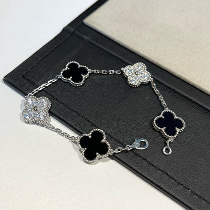 [Lume Jewels]New CLOVER 5 MOTIF ONYXS BRACELET COLLECTION