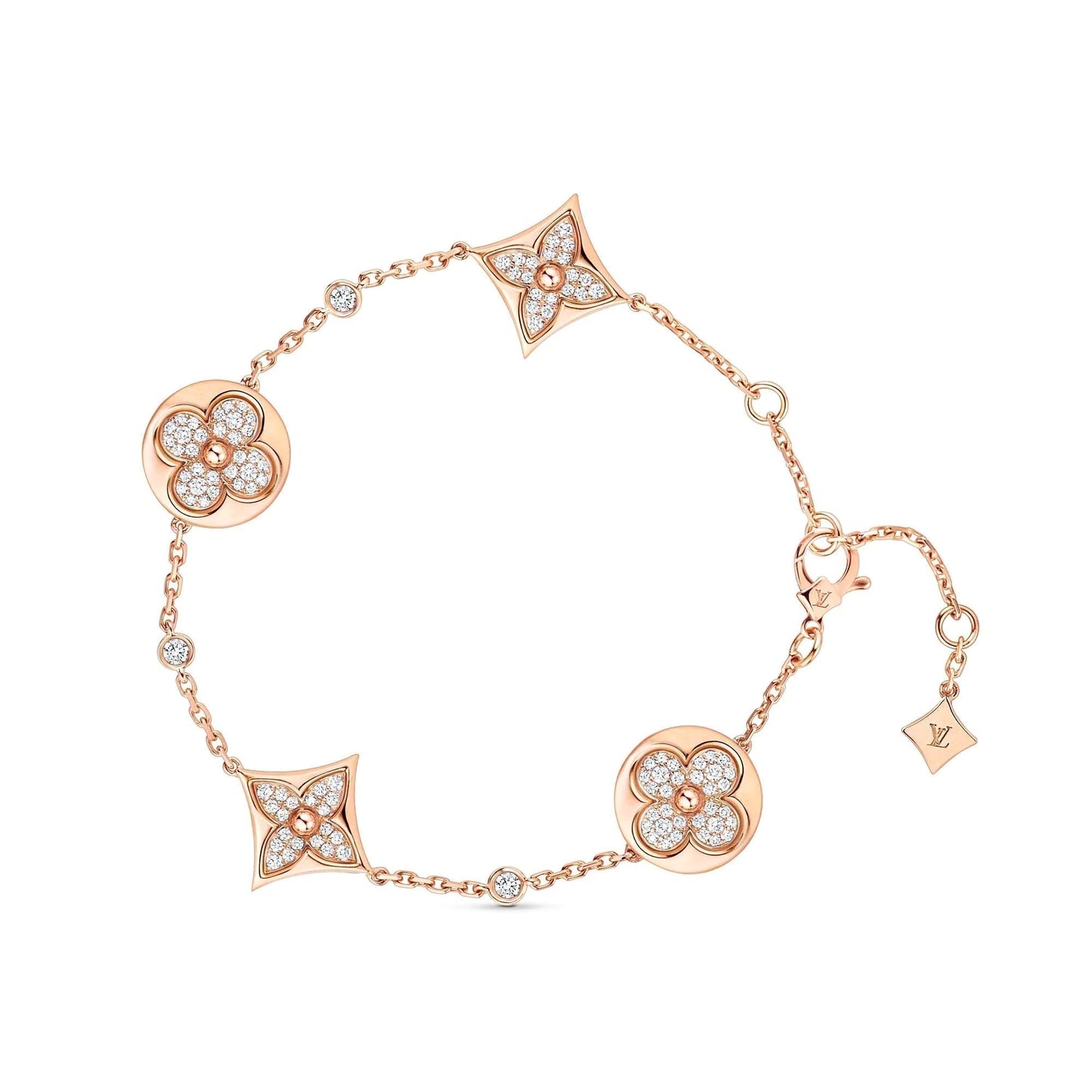 ¡®Lume Jewels¡¯STAR AND SUN 4 MOTIFS GOLD DIAMONDS BRACELET