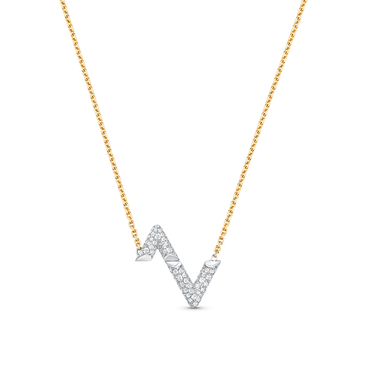 ¡®Lume Jewels¡¯VOLT SILVER DIAMOND PEDANT NECKLACE