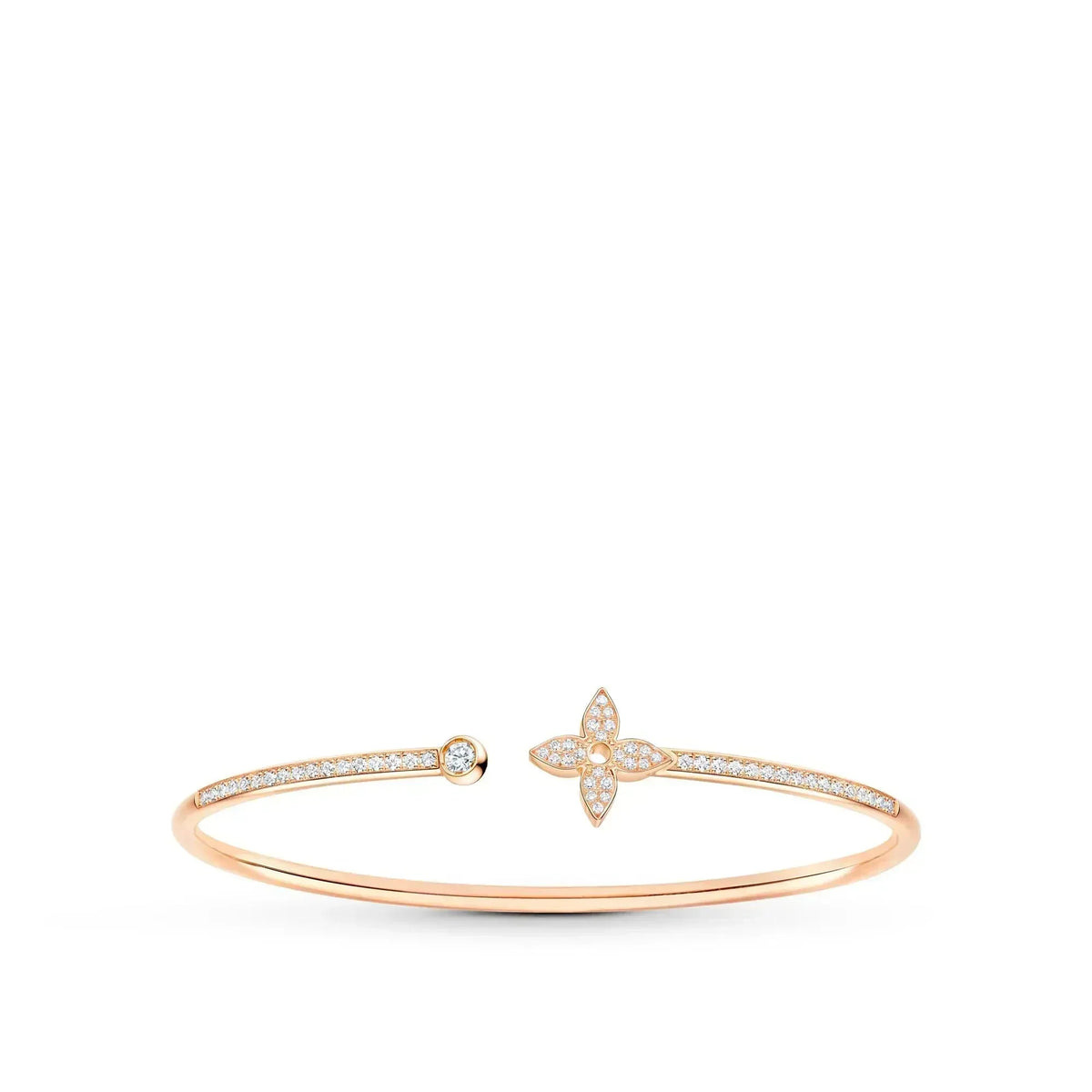 ¡®Lume Jewels¡¯IDYLLE PINK GOLD OPEN BRACELET DIAMOND PAVED