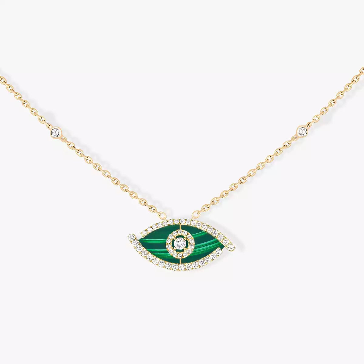 [Lume Jewels]Lucky Eye Diamond Necklace in Rose Gold and Turquoise