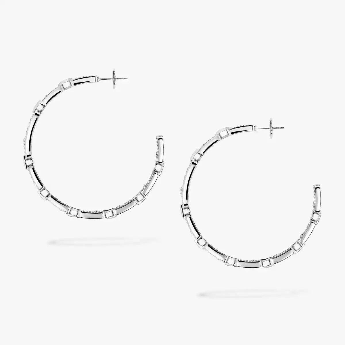 [Lume Jewels]Move Link Diamond Hoop Earrings