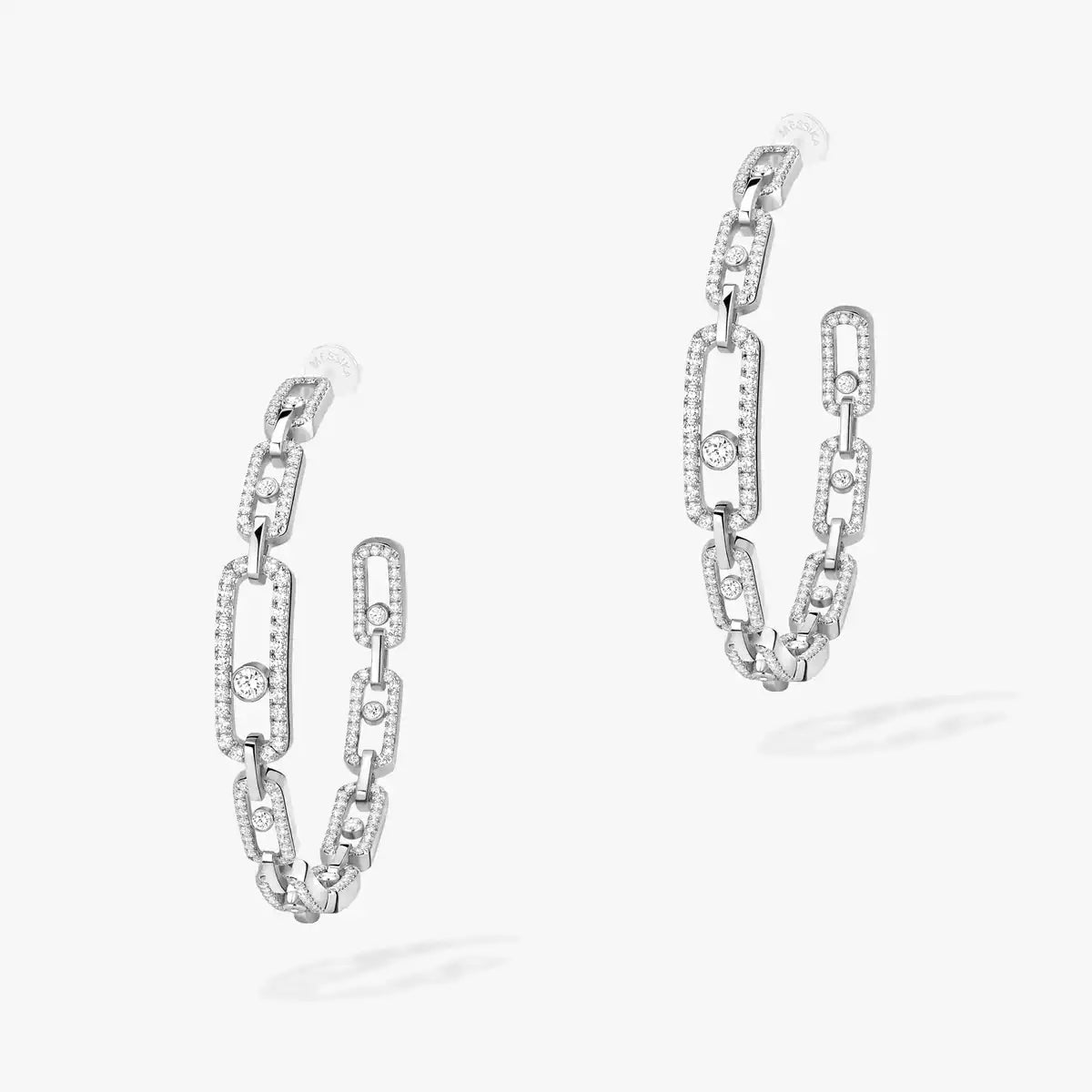 [Lume Jewels]Move Link Diamond Hoop Earrings