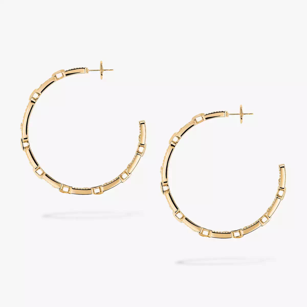 [Lume Jewels]Move Link Diamond Hoop Earrings