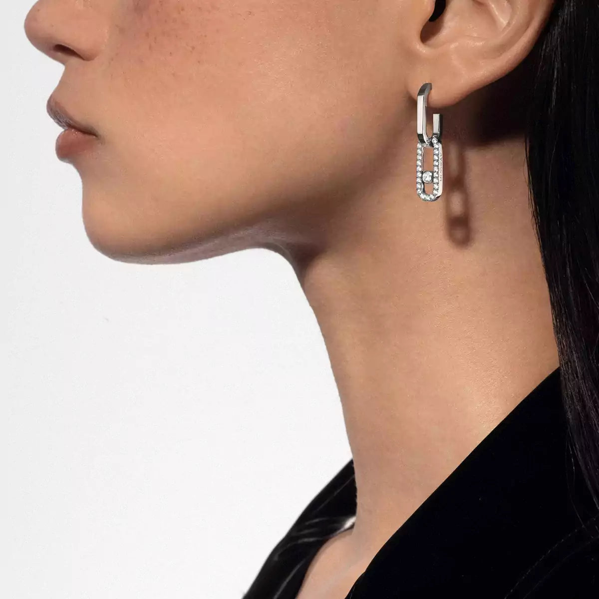 [Lume Jewels]Move Link Diamond Earrings