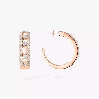 [Lume Jewels]Diamond Pave_ Hoop Earrings Move