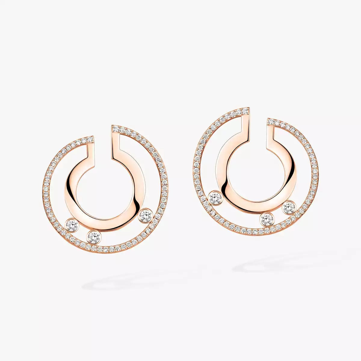 [Lume Jewels]Move Romane Small Diamond Hoop Earrings