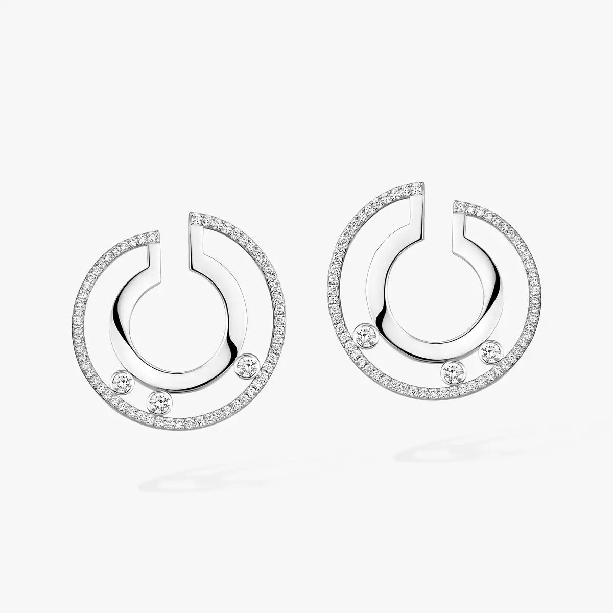 [Lume Jewels]Move Romane Small Diamond Hoop Earrings