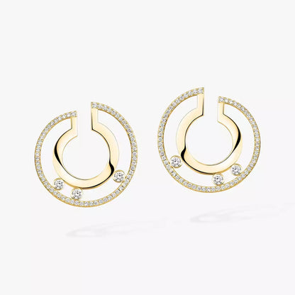 [Lume Jewels]Move Romane Small Diamond Hoop Earrings