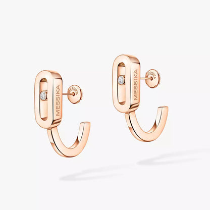 [Lume Jewels]Diamond Mini Hoop Earrings Move Classique