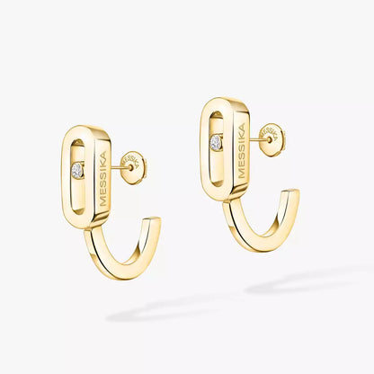 [Lume Jewels]Diamond Mini Hoop Earrings Move Classique