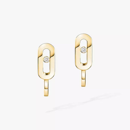 [Lume Jewels]Diamond Mini Hoop Earrings Move Classique