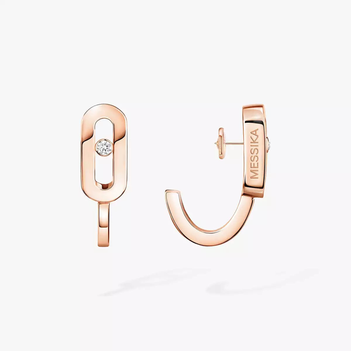 [Lume Jewels]Diamond Mini Hoop Earrings Move Classique