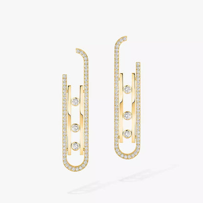 [Lume Jewels]Diamond Pendant Earrings Move 10Th