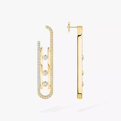 [Lume Jewels]Diamond Pendant Earrings Move 10Th
