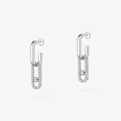 [Lume Jewels]Move Link Diamond Earrings
