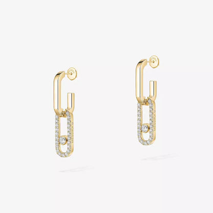[Lume Jewels]Move Link Diamond Earrings