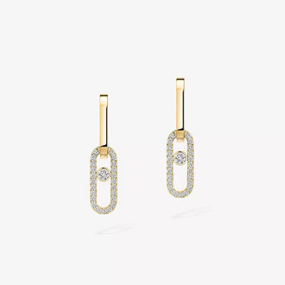 [Lume Jewels]Move Link Diamond Earrings