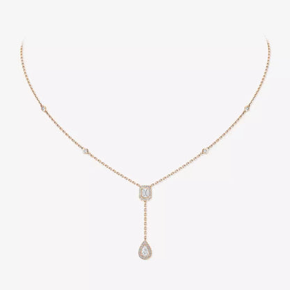 [Lume Jewels]Gold Diamond Tie Necklace