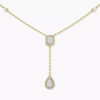 [Lume Jewels]Gold Diamond Tie Necklace