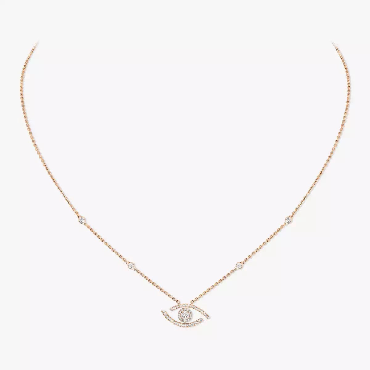 [Lume Jewels]Pave_ Diamond Necklace Lucky Eye