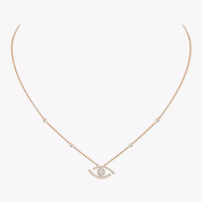 [Lume Jewels]Pave_ Diamond Necklace Lucky Eye