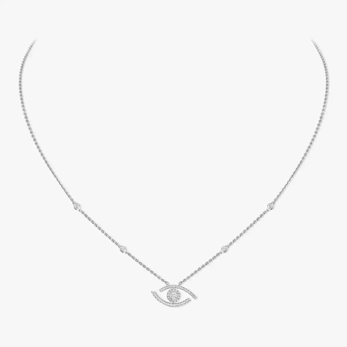 [Lume Jewels]Pave_ Diamond Necklace Lucky Eye