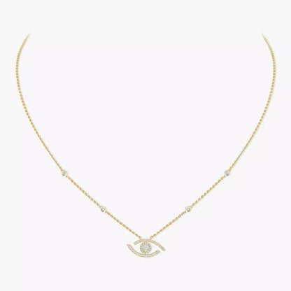 [Lume Jewels]Pave_ Diamond Necklace Lucky Eye