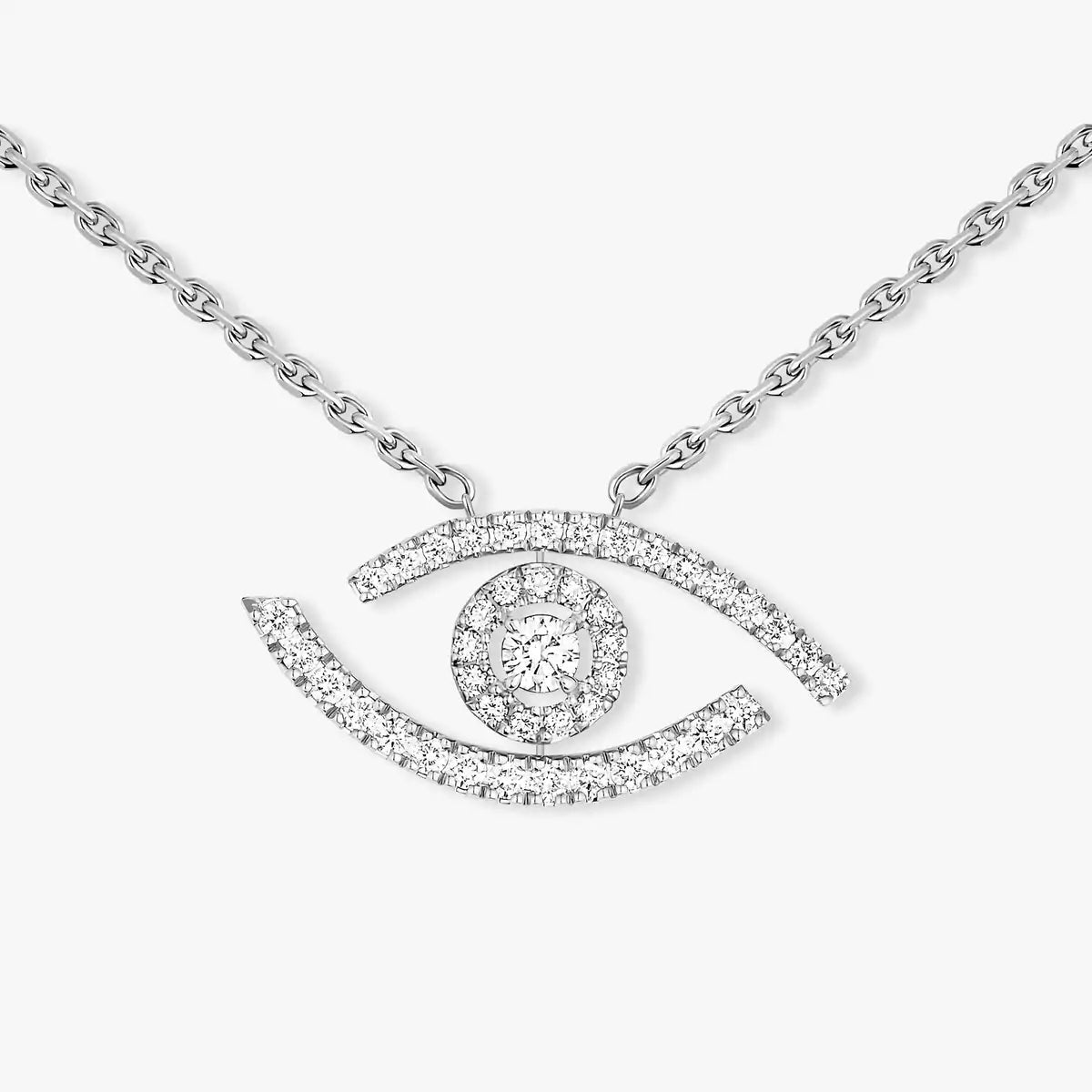 [Lume Jewels]Pave_ Diamond Necklace Lucky Eye