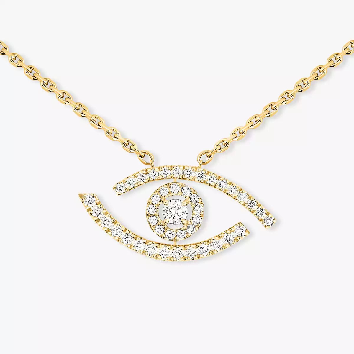 [Lume Jewels]Pave_ Diamond Necklace Lucky Eye