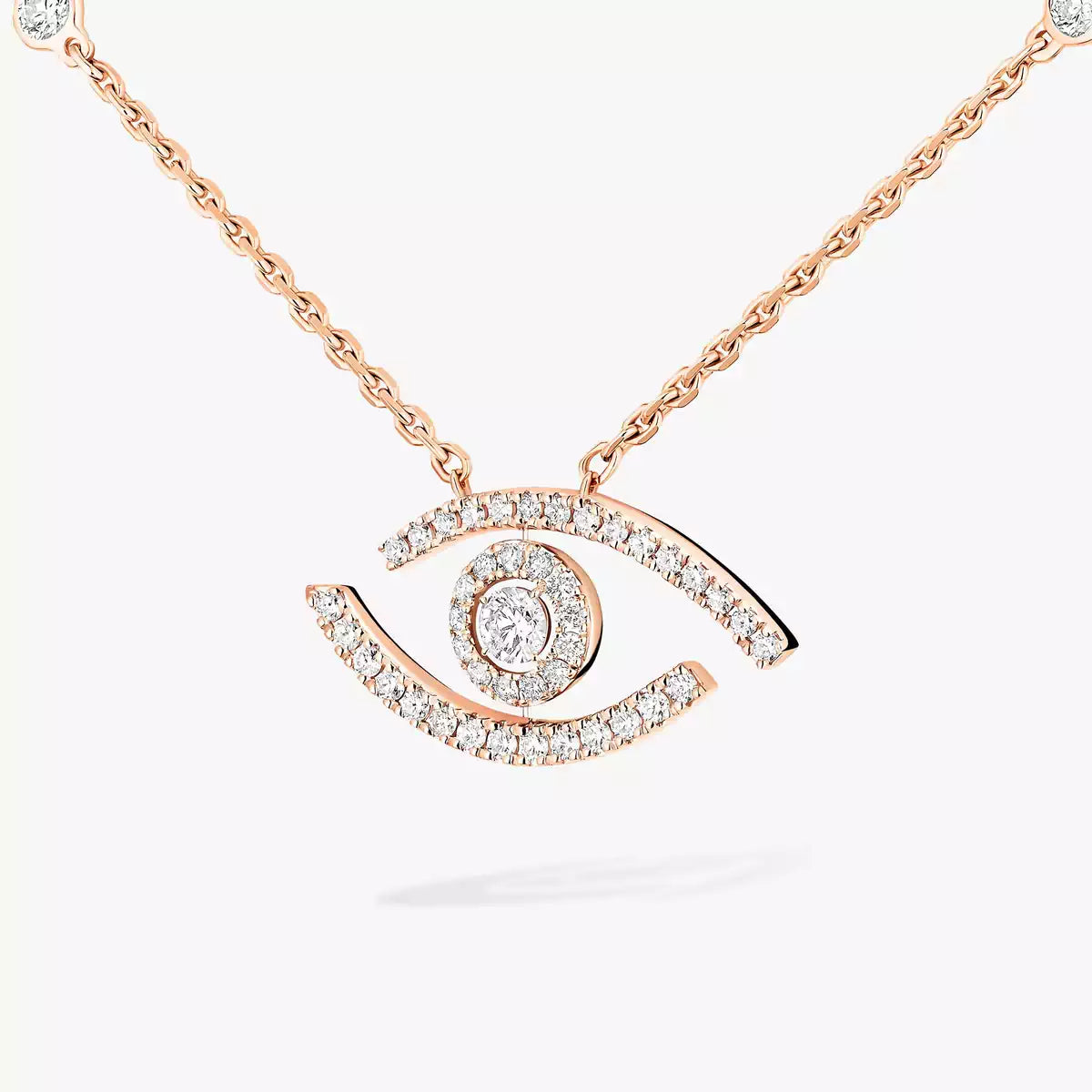 [Lume Jewels]Pave_ Diamond Necklace Lucky Eye