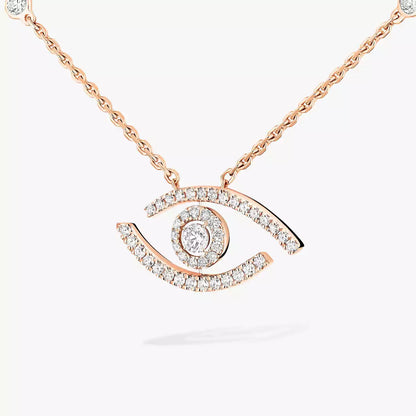 [Lume Jewels]Pave_ Diamond Necklace Lucky Eye