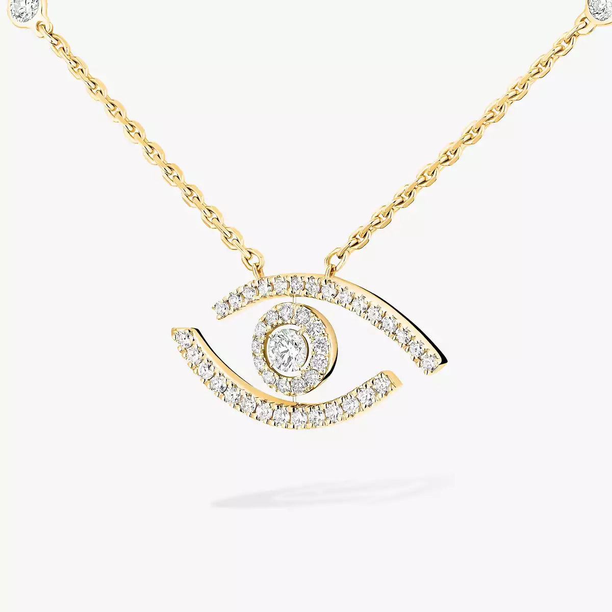 [Lume Jewels]Pave_ Diamond Necklace Lucky Eye