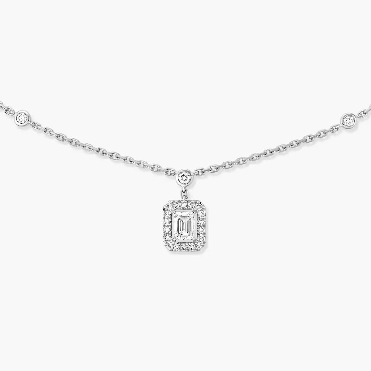 [Lume Jewels]My Twin Diamond Necklace in Silver